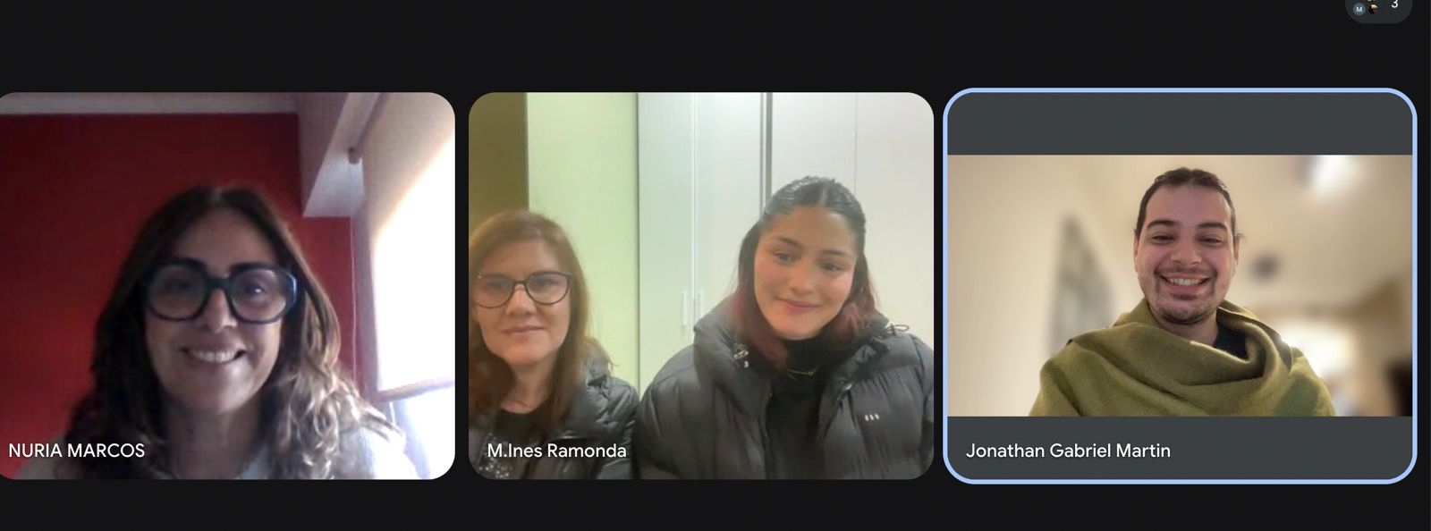 Nuria, M. Inés, Alma y Jonathan